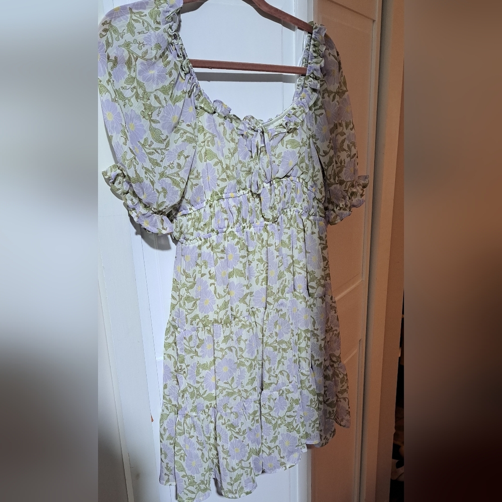 Morning Glory Puff Sleeve Dress